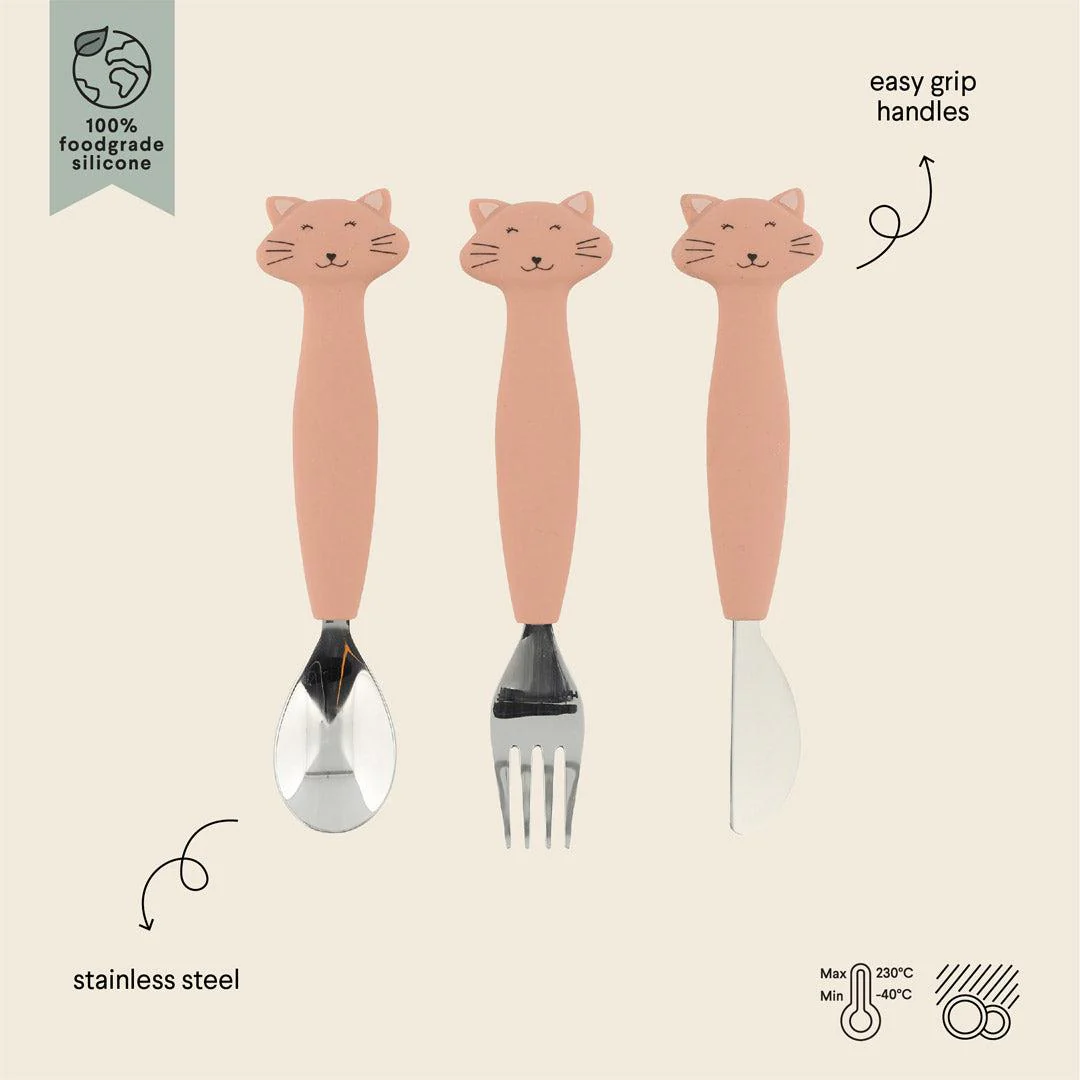 Trixie Silicone Cutlery Set - 3 Pack - Mrs Cat - Image 2