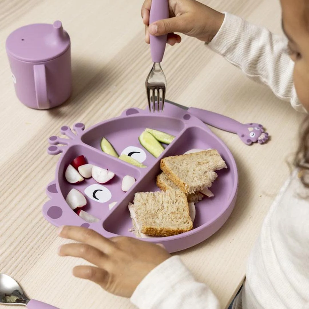 Trixie Silicone Cutlery Set 3-Pack - Mrs. Peacock - Image 2