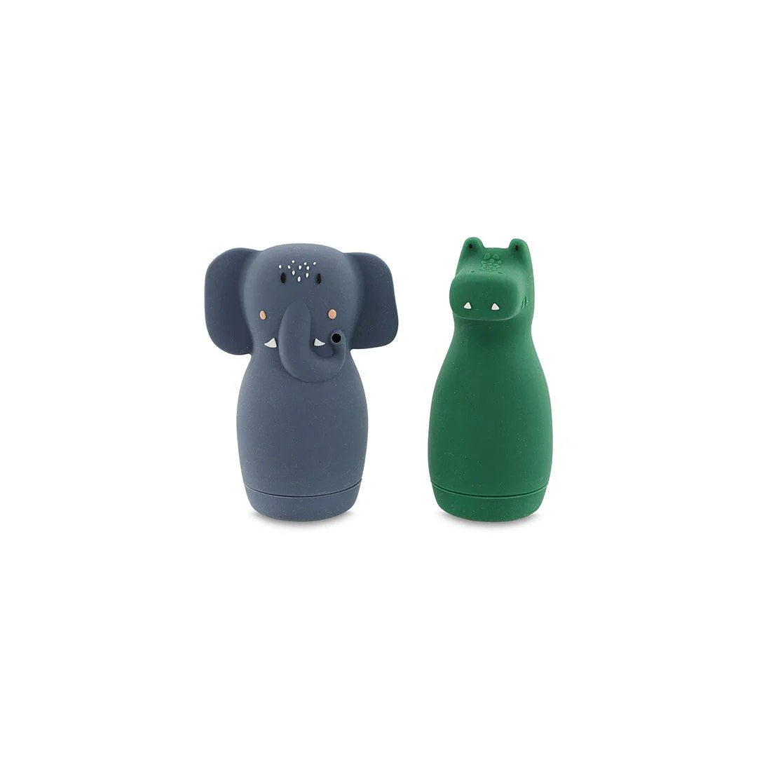 Trixie Squeezy Animals Bath Toy - Mrs Elephant & Mr Crocodile