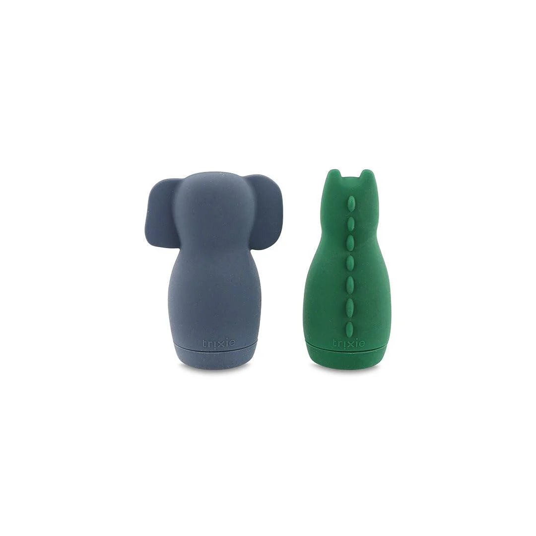 Trixie Squeezy Animals Bath Toy - Mrs Elephant & Mr Crocodile - Image 3