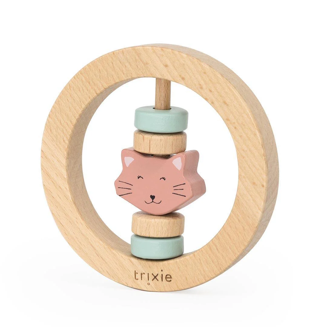Trixie Wooden Round Rattle - Mrs Cat