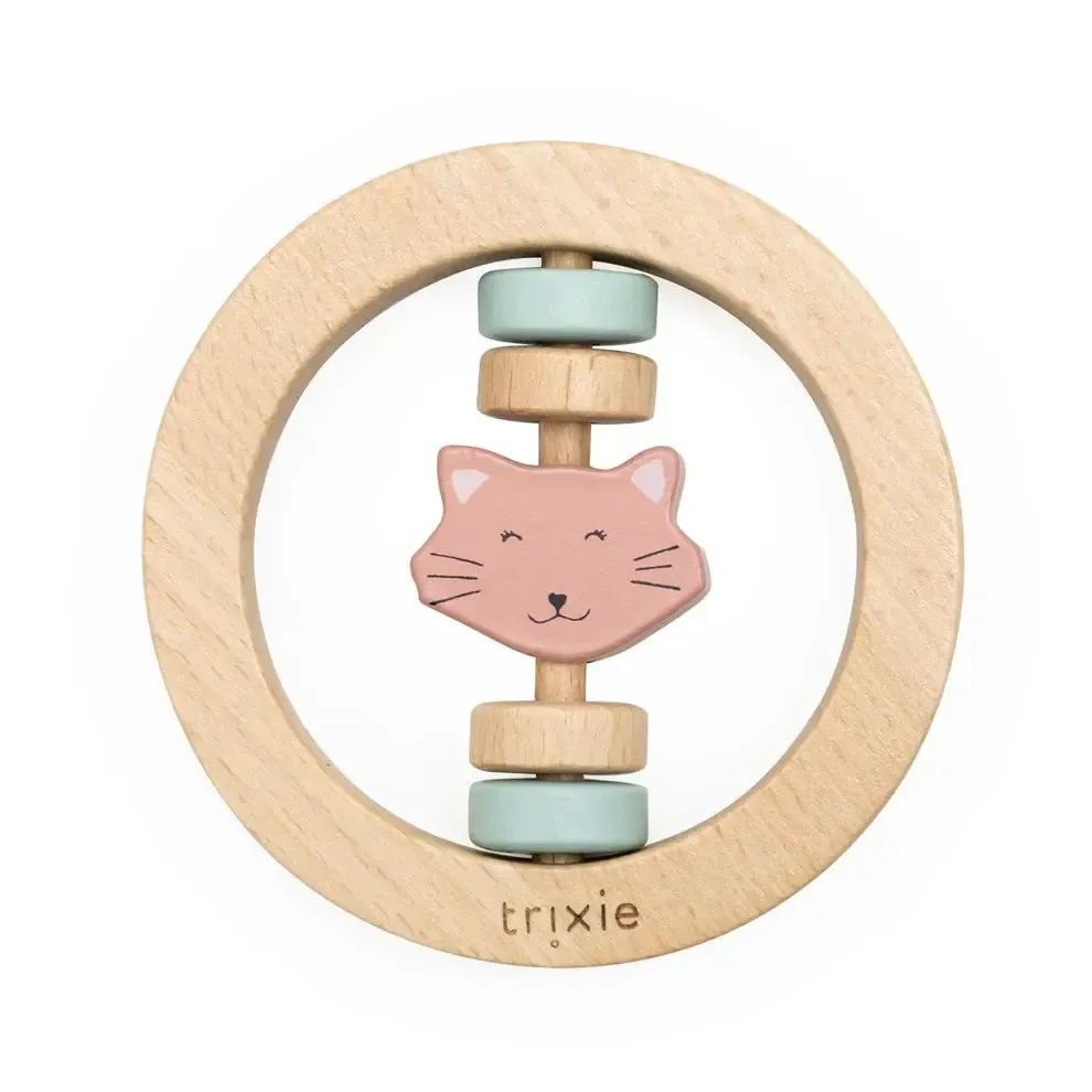 Trixie Wooden Round Rattle - Mrs Cat - Image 3