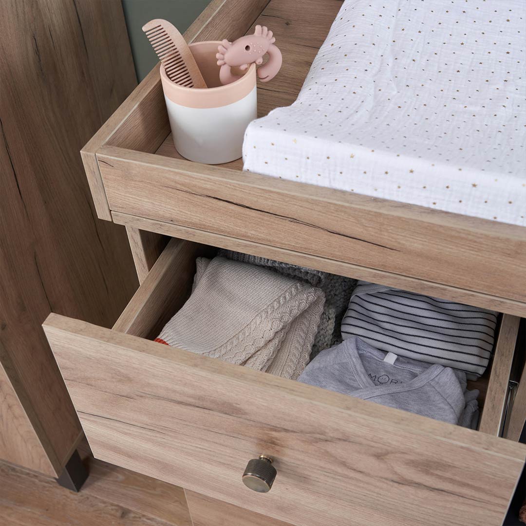 Tutti Bambini Como 3 Piece Room Set - Distressed Oak/Slate Grey - Image 11