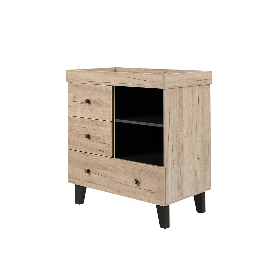 Tutti Bambini Como 3 Piece Room Set - Distressed Oak/Slate Grey - Image 12