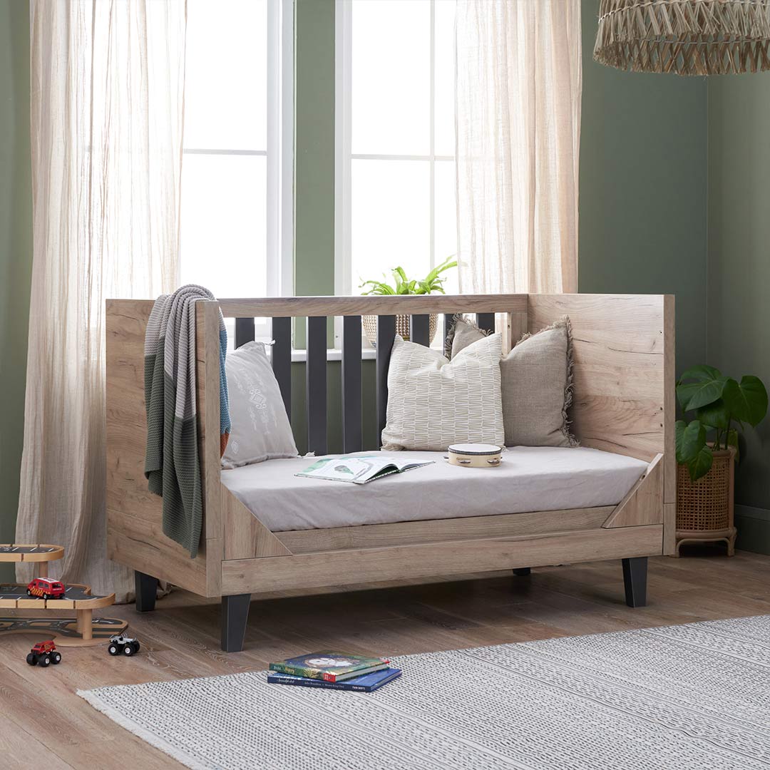 Tutti Bambini Como 3 Piece Room Set - Distressed Oak/Slate Grey - Image 7