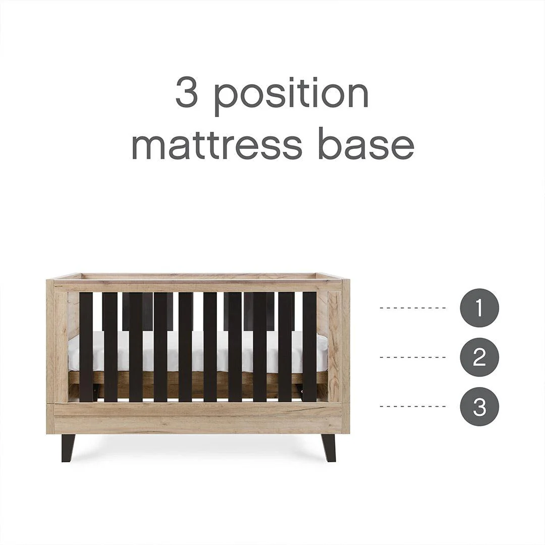 Tutti Bambini Como Cot Bed - Distressed Oak/Slate Grey - Image 9