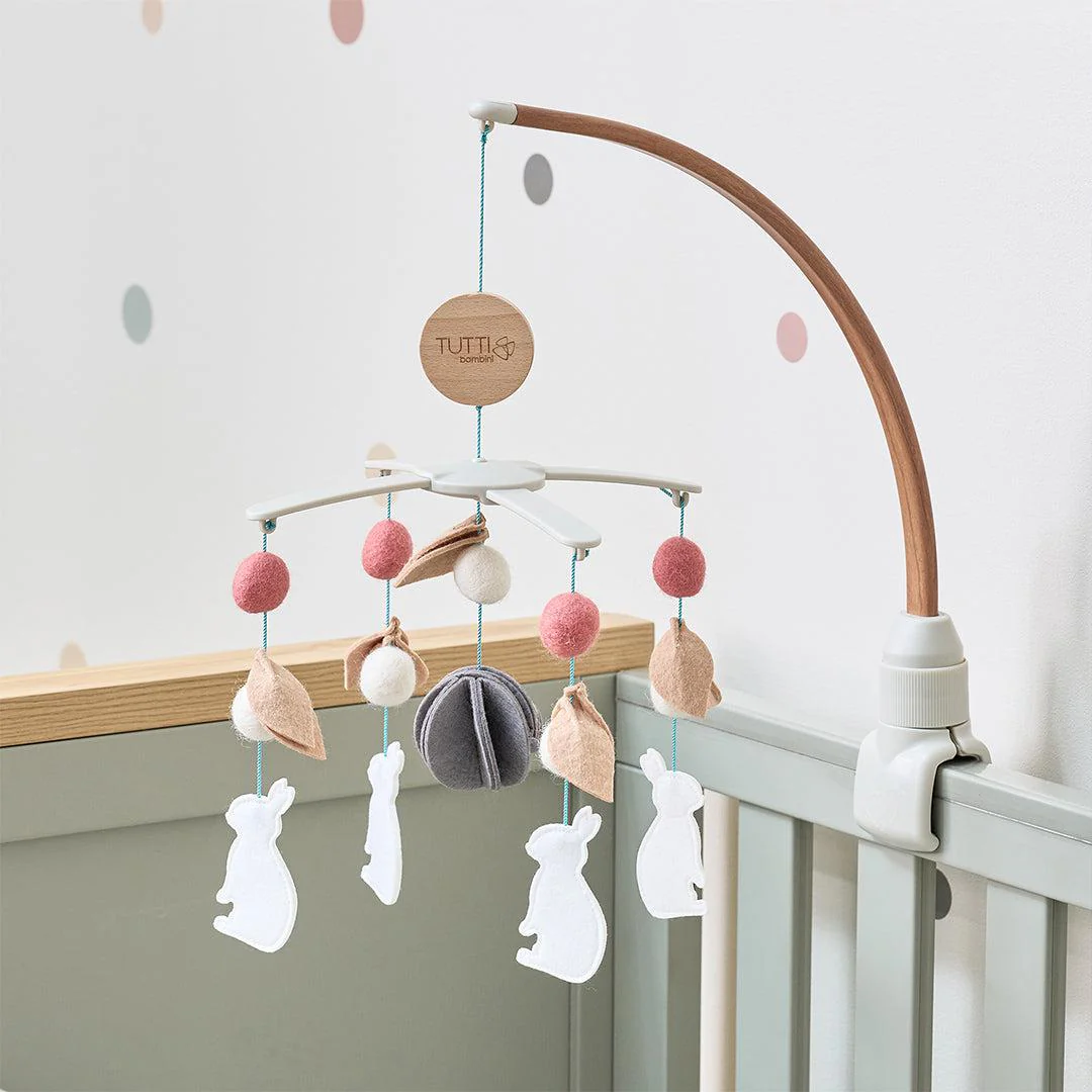 Tutti Bambini Cozee 2 In 1 Crib/Cot Mobile - Scandinavian Walnut/Cocoon - Image 2