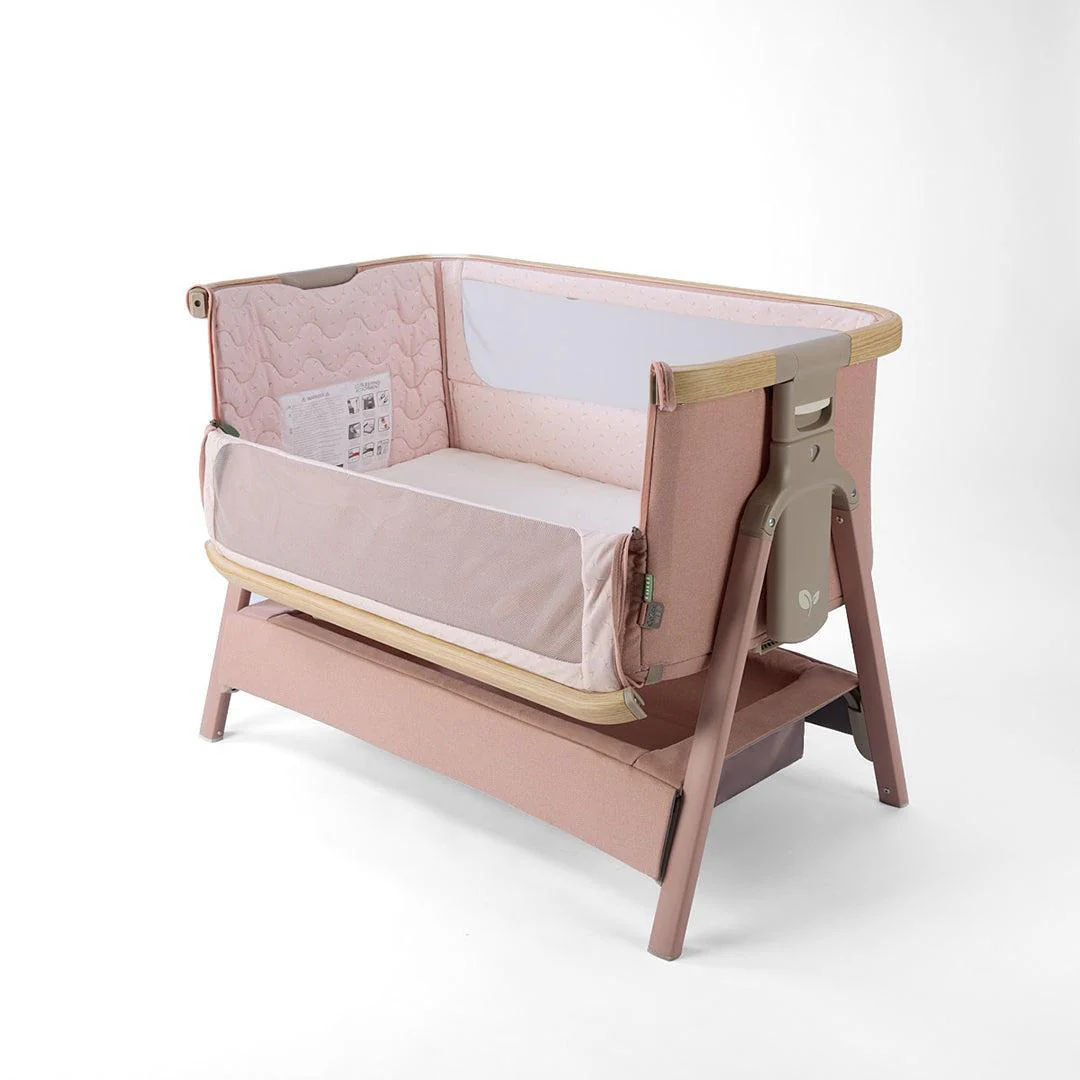 Tutti Bambini Cozee Air 2 Bedside Crib - Drifted Oak / Blush - Image 12
