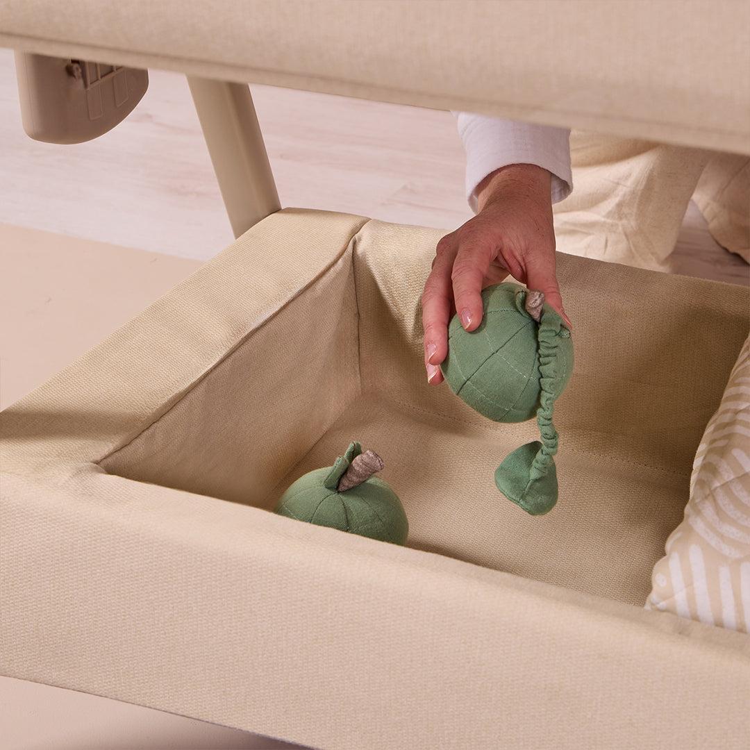 Tutti Bambini Cozee Air 2 Bedside Crib - Toasted Oak / Sand - Image 5