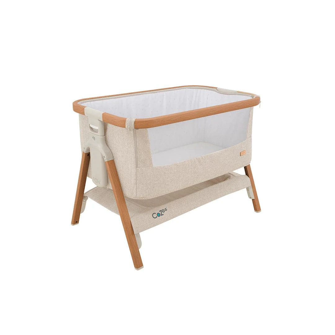 Tutti Bambini CoZee Bedside Crib - Scandinavian Walnut/Ecru - Image 4