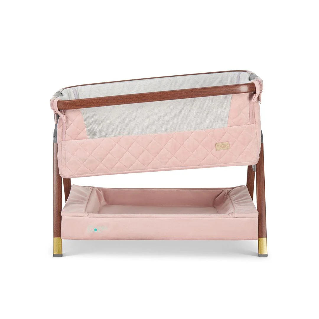 Tutti Bambini Cozee Luxe Mini Me Crib - Walnut/Blush - Image 7
