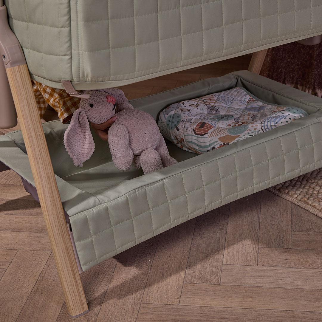 Tutti Bambini Cozee Sense Bedside Crib - Drifted Oak / Eucalyptus - Image 11
