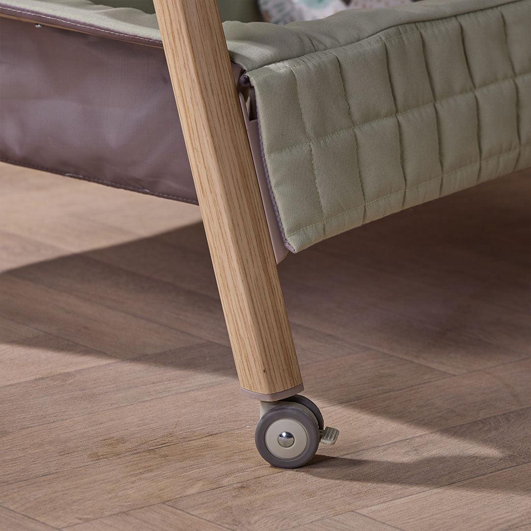 Tutti Bambini Cozee Sense Bedside Crib - Drifted Oak / Eucalyptus - Image 14