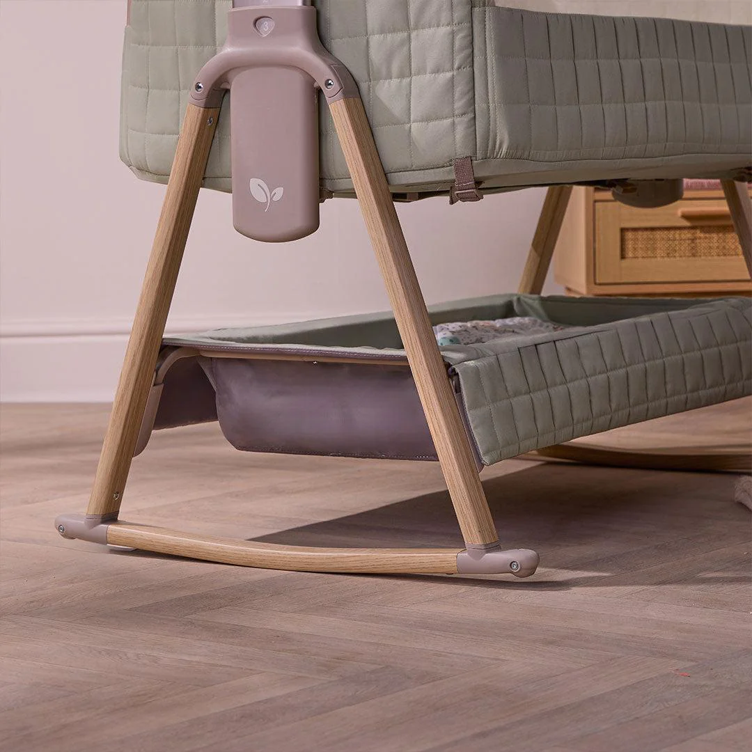 Tutti Bambini Cozee Sense Bedside Crib - Drifted Oak / Eucalyptus - Image 15