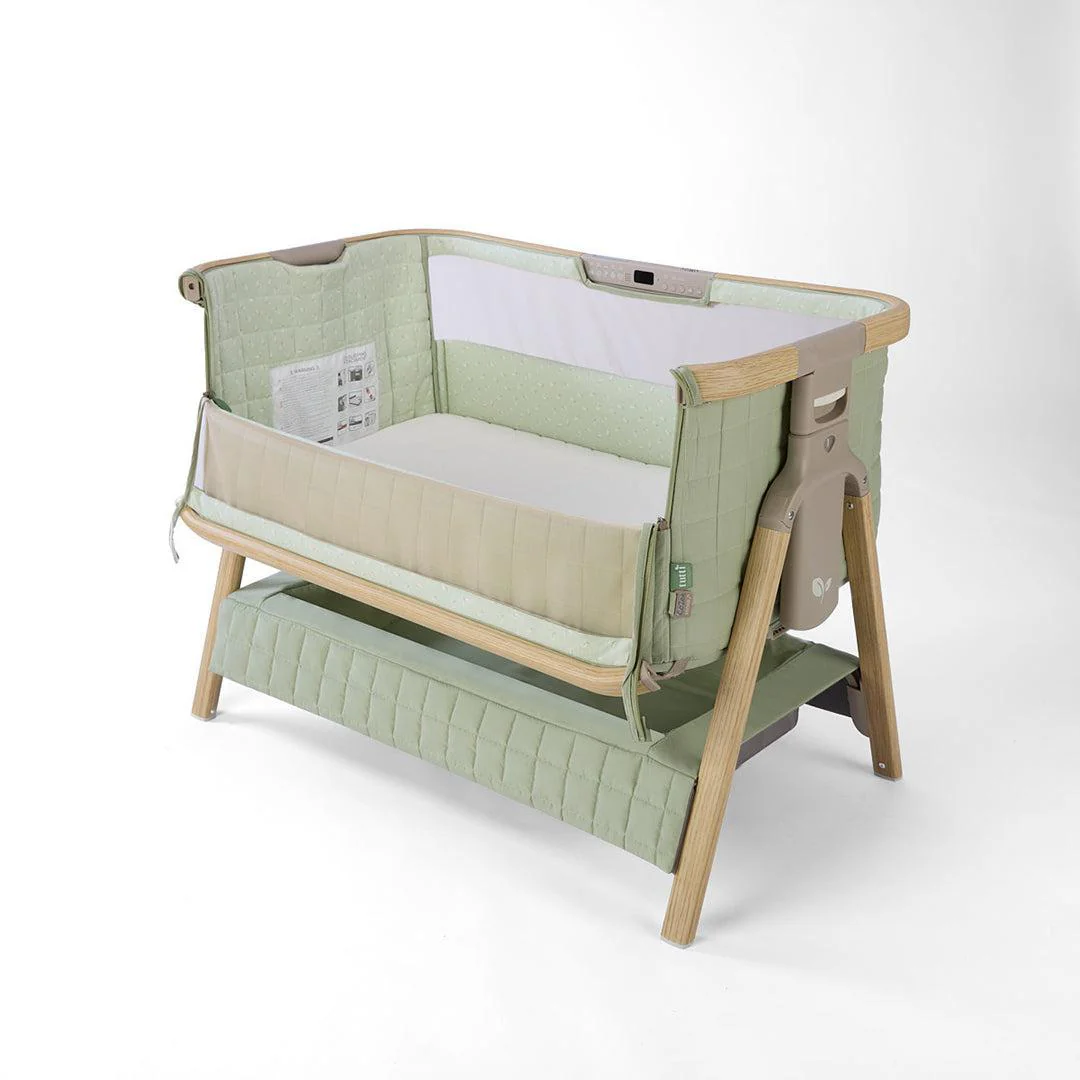 Tutti Bambini Cozee Sense Bedside Crib - Drifted Oak / Eucalyptus - Image 19