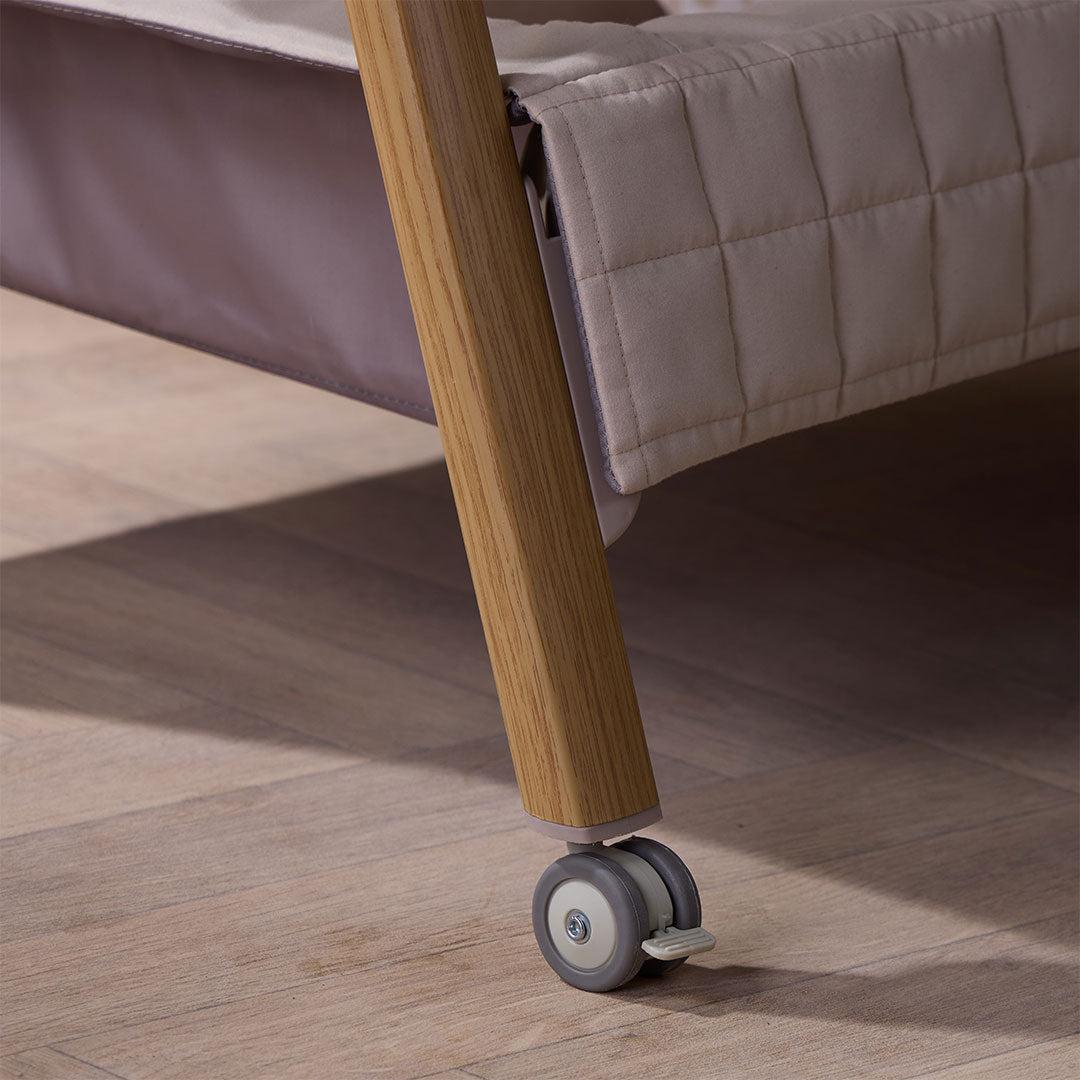 Tutti Bambini Cozee Sense Bedside Crib - Toasted Oak / Sand - Image 16