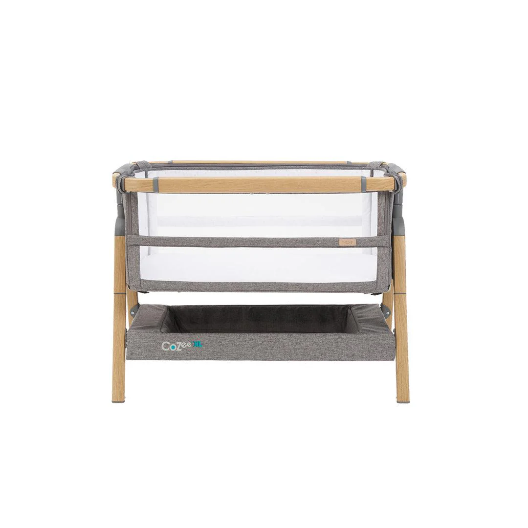 Tutti Bambini CoZee XL Bedside Crib + Cot - Oak / Charcoal - Image 5