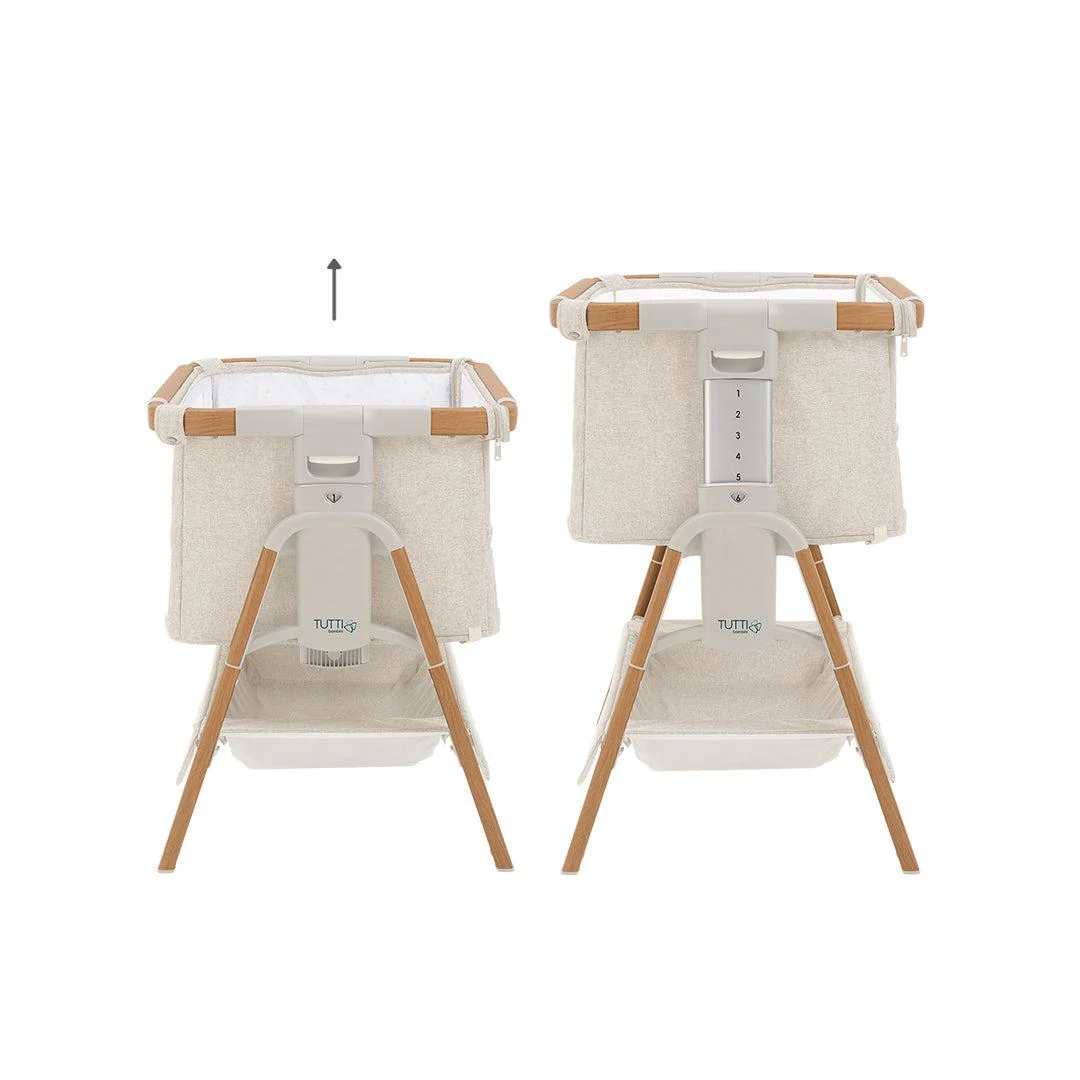 Tutti Bambini CoZee XL Bedside Crib & Cot - Scandinavian Walnut/Ecru - Image 6