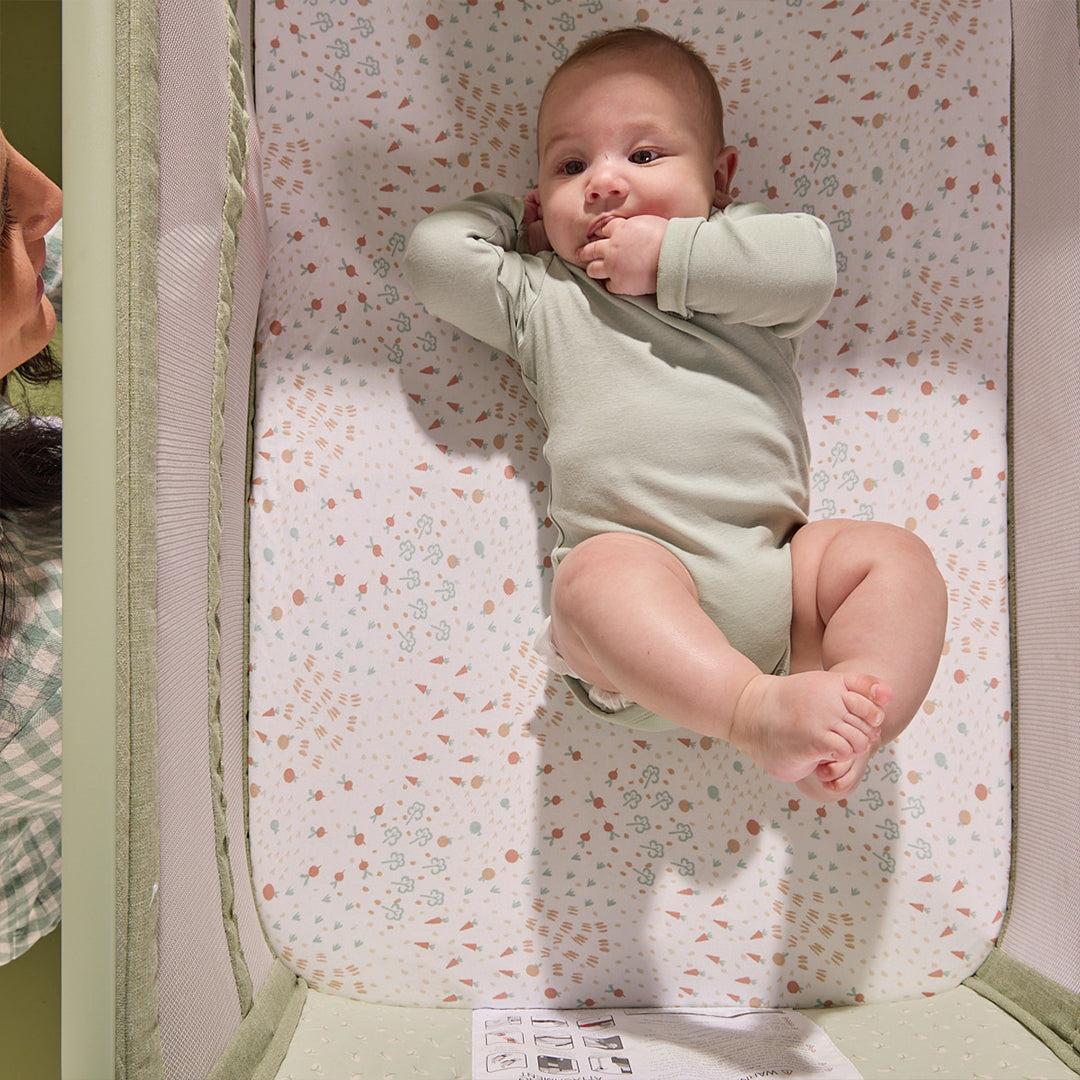 Tutti Bambini Cozee Zen Bedside Crib - Eucalyptus - Image 5
