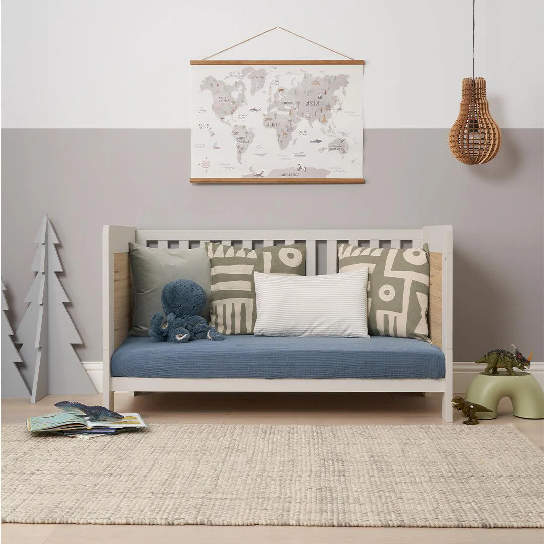 Tutti Bambini Essentials Alba Mini Cot Bed - White Sand / Distressed Oak - Image 3