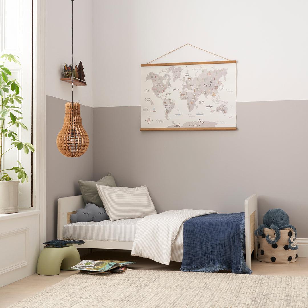 Tutti Bambini Essentials Alba Mini Cot Bed - White Sand / Distressed Oak - Image 4