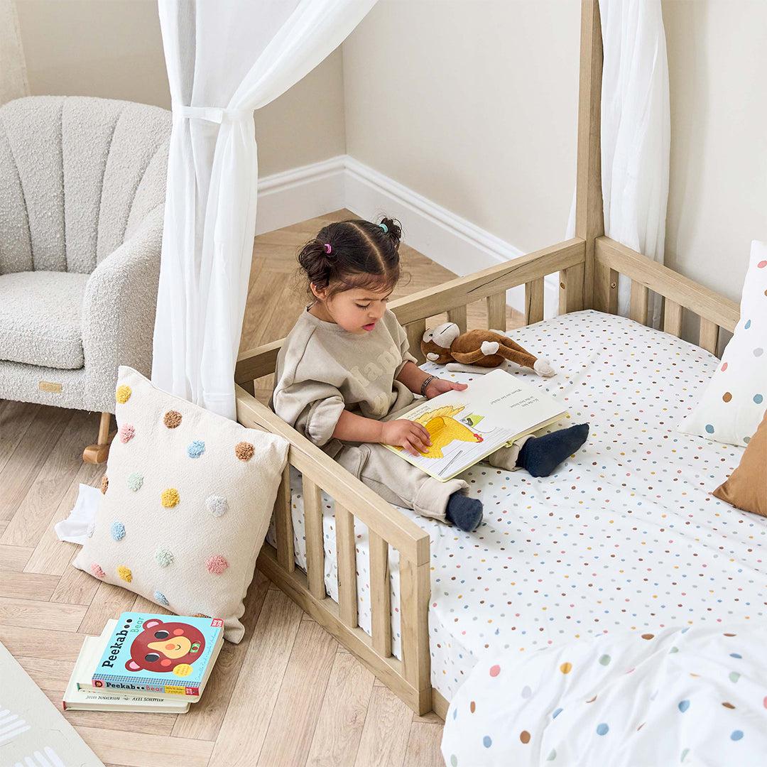 Tutti Bambini Grande Casa Montessori Toddler Floor Bed - Harvest Oak - Image 3