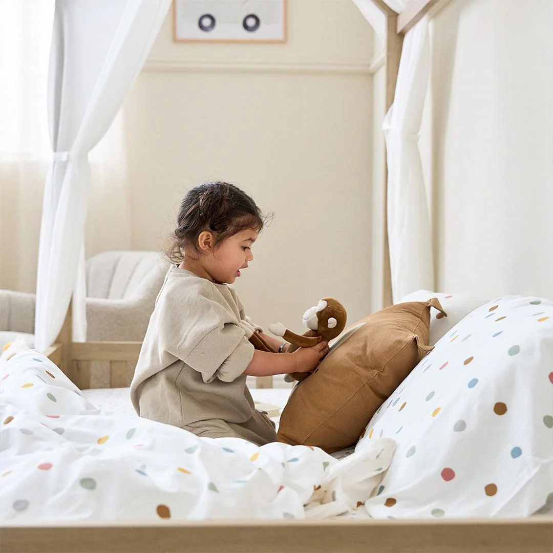 Tutti Bambini Grande Casa Montessori Toddler Floor Bed - Harvest Oak - Image 4