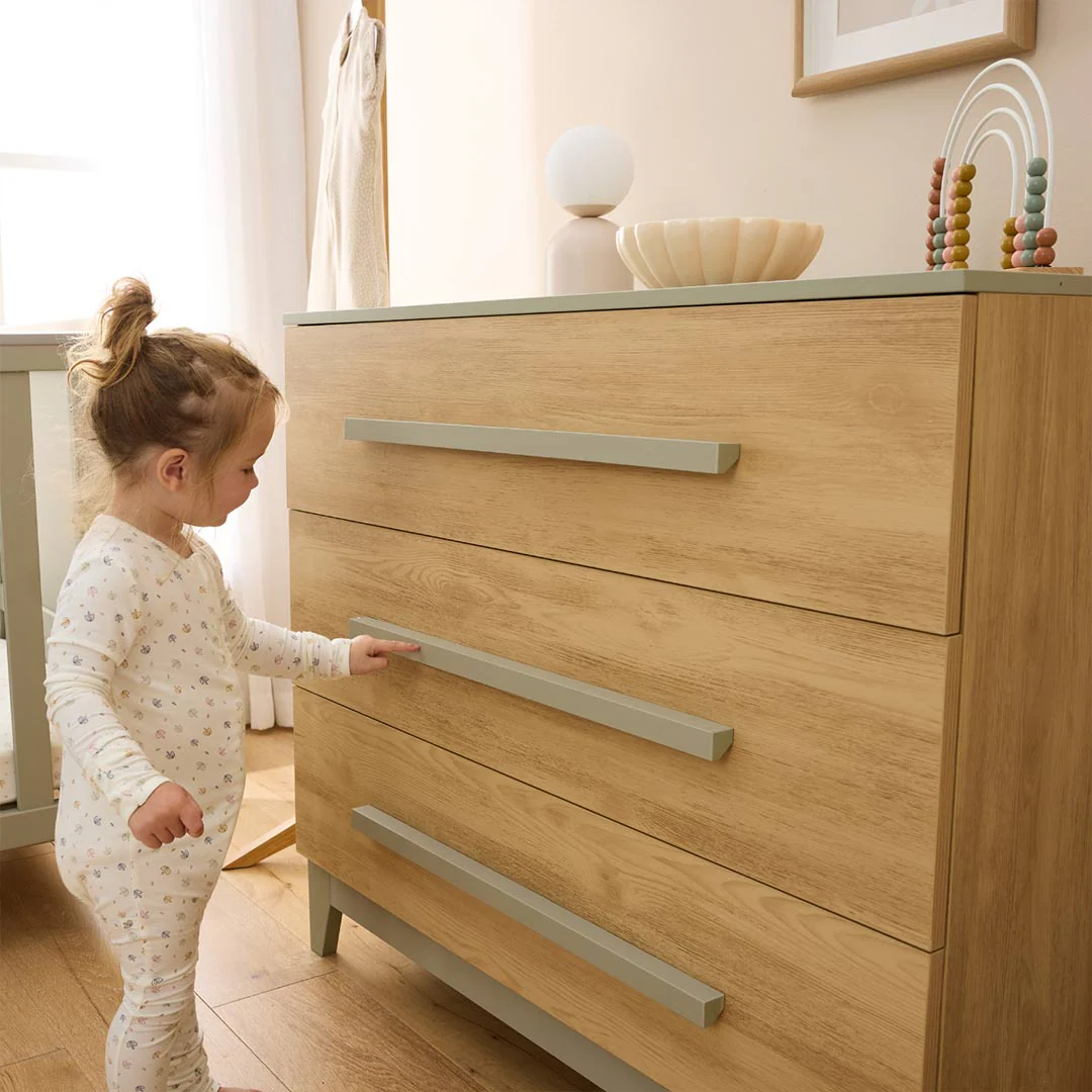 Tutti Bambini Hallee Chest Changer - Sage/Golden Oak - Image 4