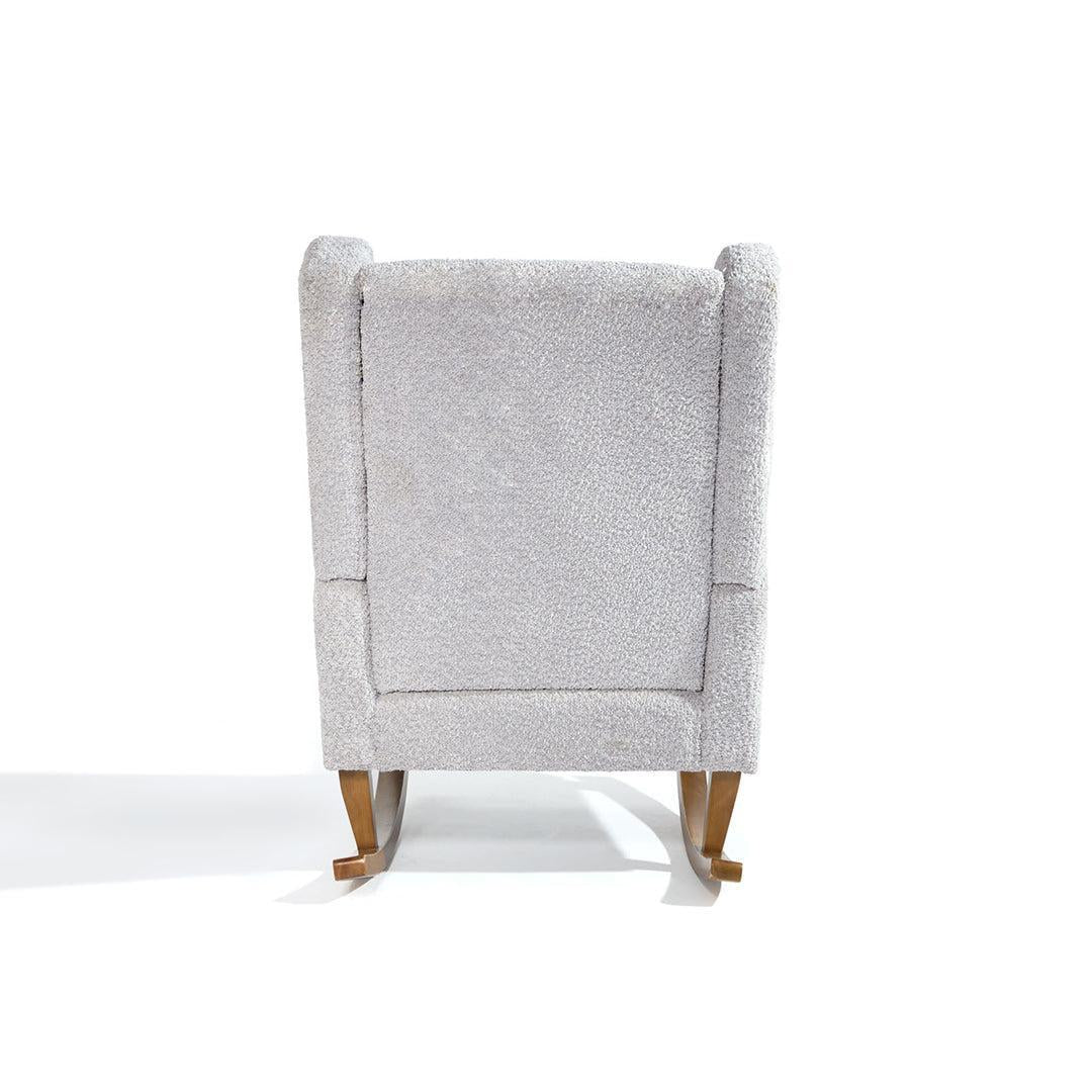 Tutti Bambini Harper Wingback Rocking Chair & Storage Footstool - Cloud Grey - Image 14