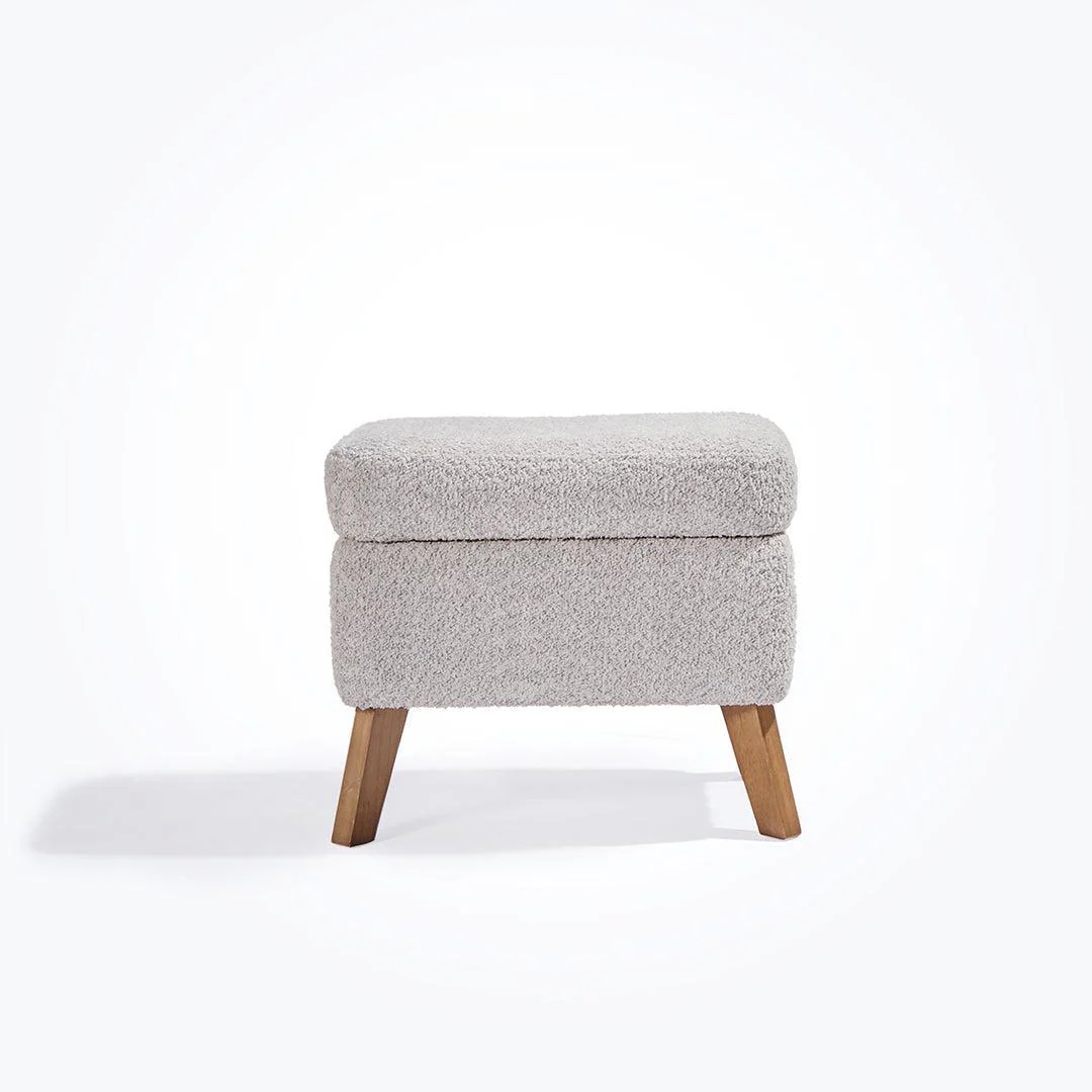 Tutti Bambini Harper Wingback Rocking Chair & Storage Footstool - Cloud Grey - Image 16