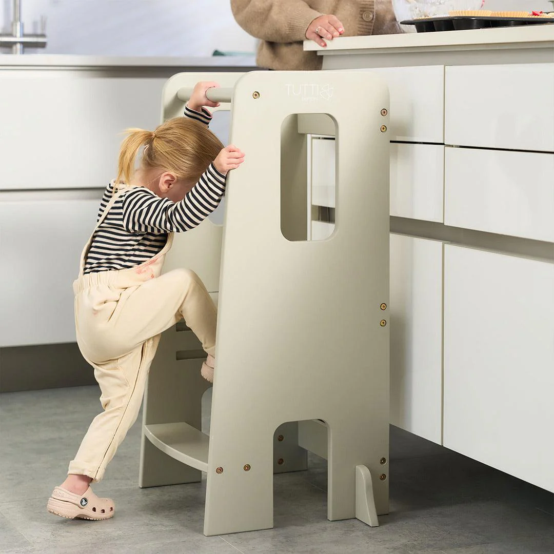 Tutti Bambini Helping Hands Montessori Toddler Learning Tower - Mushroom - Image 3