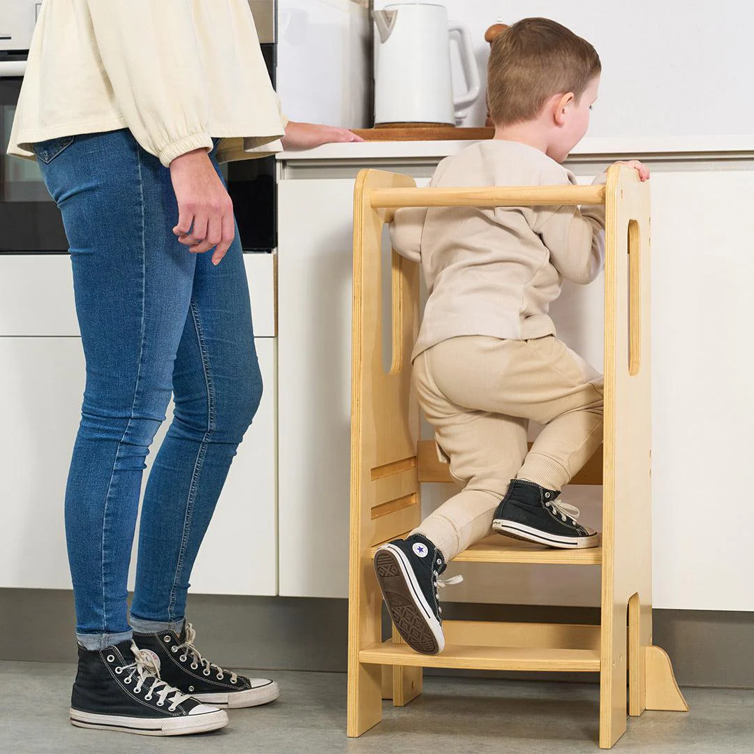Tutti Bambini Helping Hands Montessori Toddler Learning Tower  - Natural - Image 5