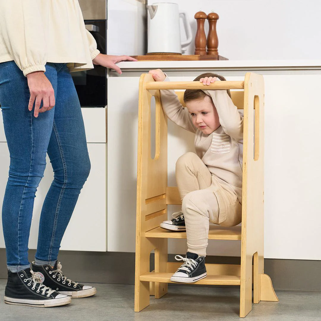 Tutti Bambini Helping Hands Montessori Toddler Learning Tower  - Natural - Image 6