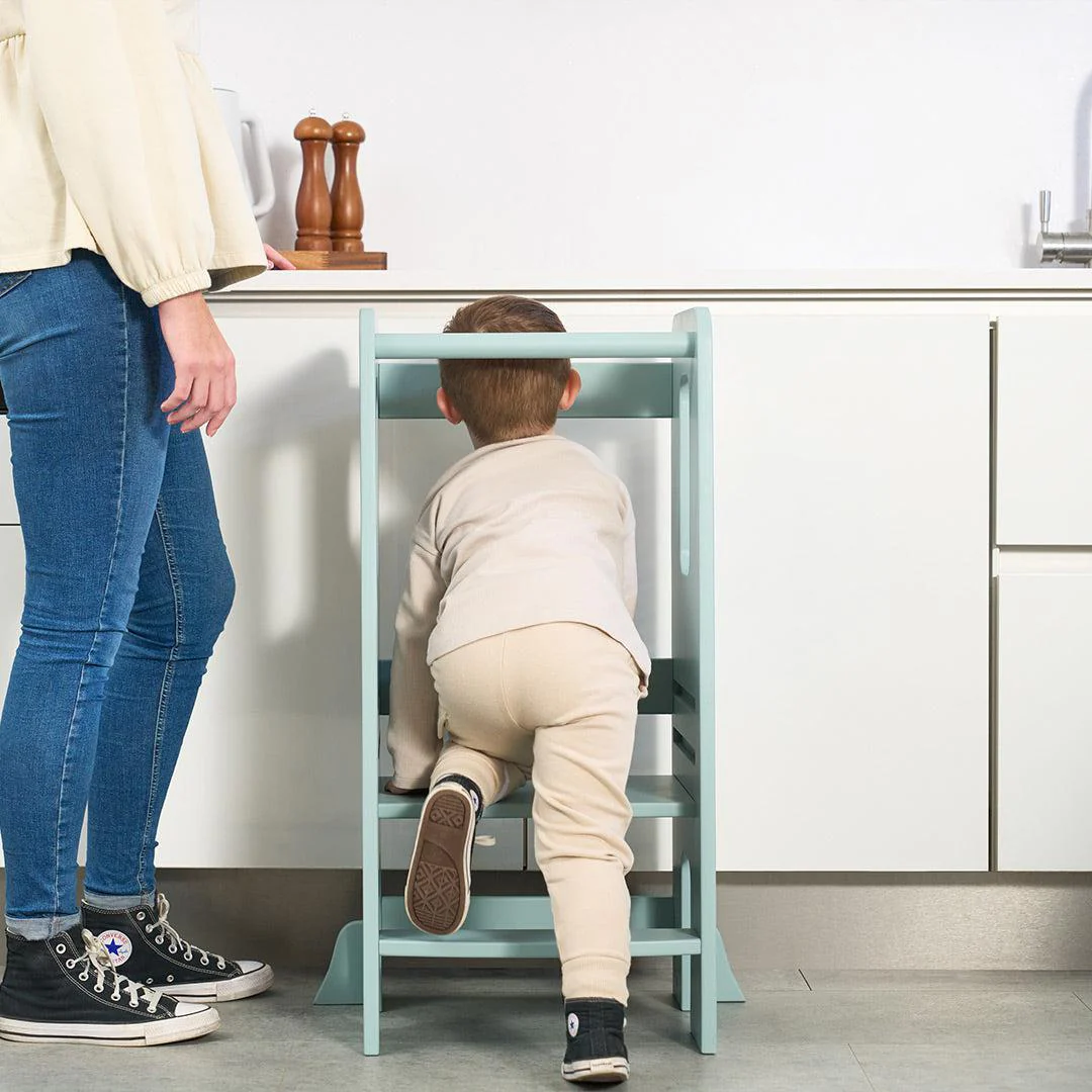 Tutti Bambini Helping Hands Montessori Toddler Learning Tower - Ocean Stone - Image 2