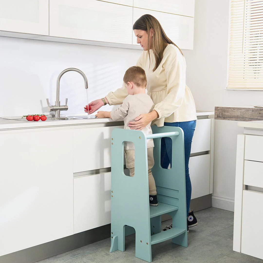 Tutti Bambini Helping Hands Montessori Toddler Learning Tower - Ocean Stone - Image 7