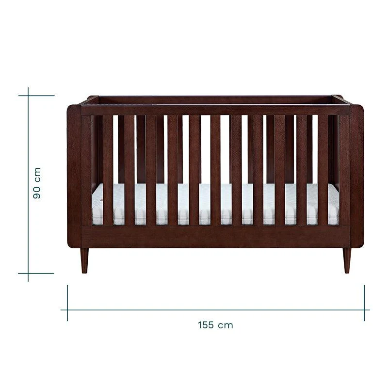 Tutti Bambini Japandi Cot Bed - Warm Walnut - Image 15