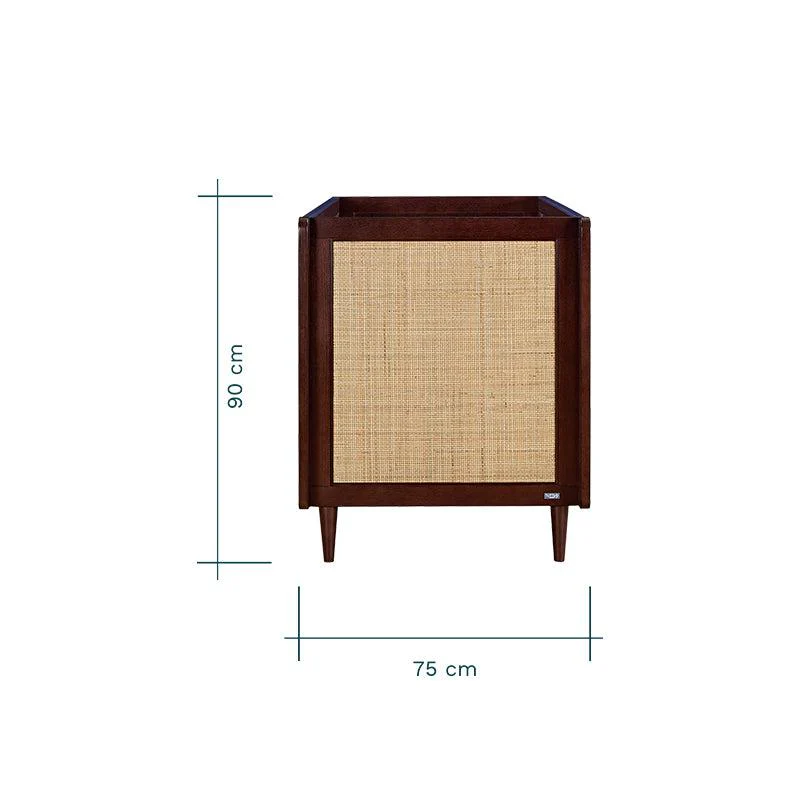 Tutti Bambini Japandi Cot Bed - Warm Walnut - Image 16