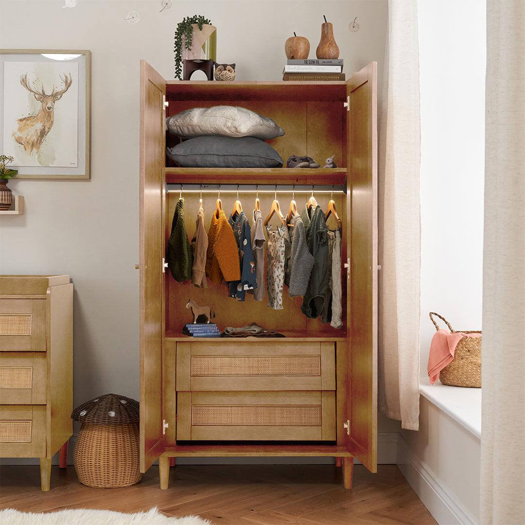 Tutti Bambini Japandi Wardrobe - Light Oak - Image 3