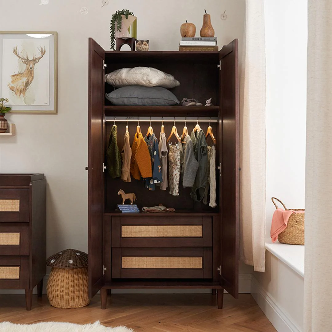 Tutti Bambini Japandi Wardrobe - Warm Walnut - Image 4