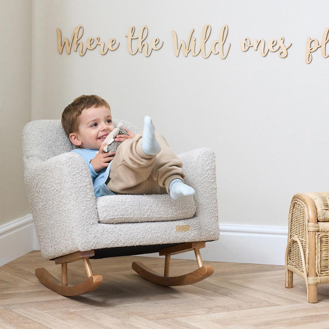 Tutti Bambini Jonah Mini Me Children's Rocking Chair - Boucle Mushroom - Image 5