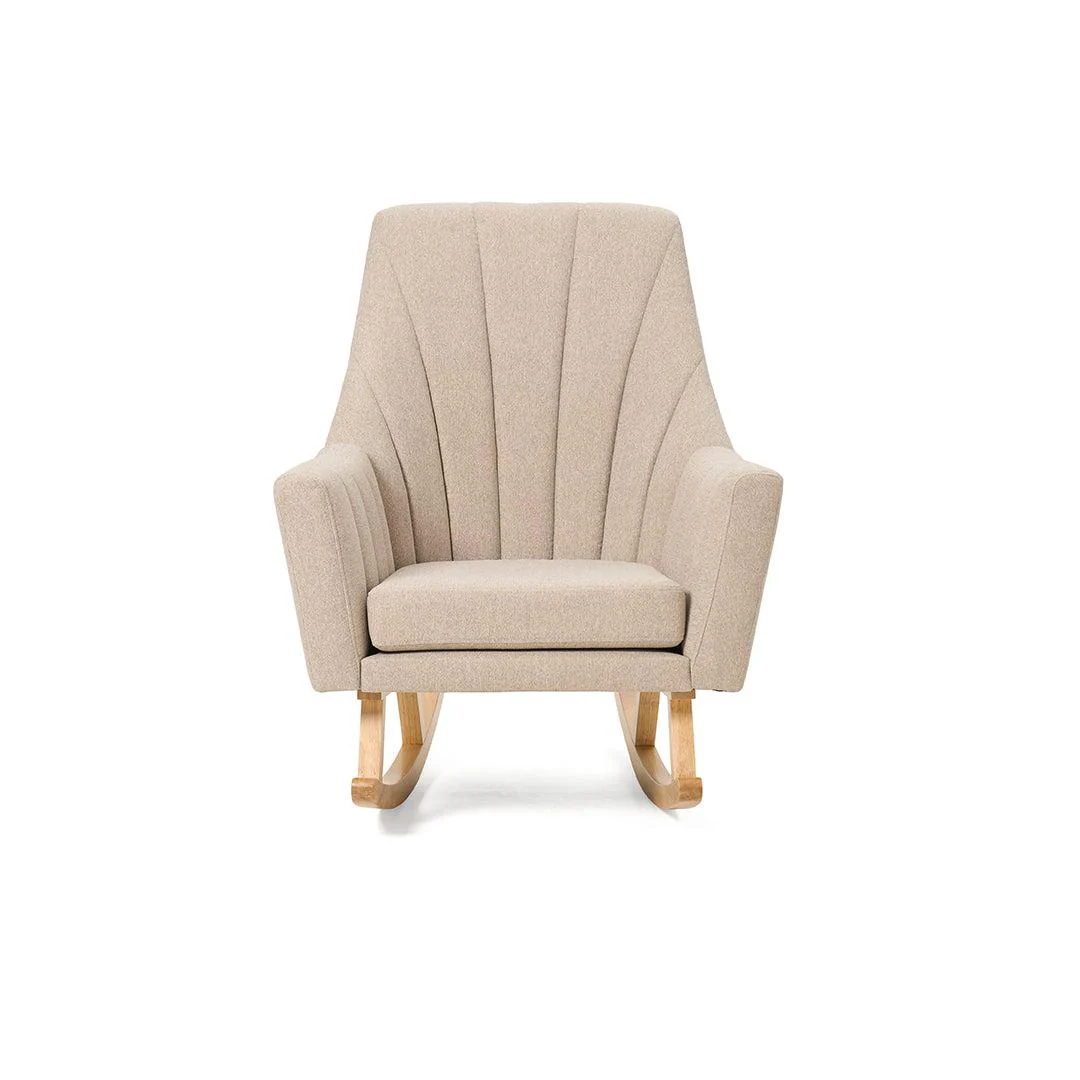 Tutti Bambini Jonah Rocking Chair + Foot Stool - Stone - Image 6
