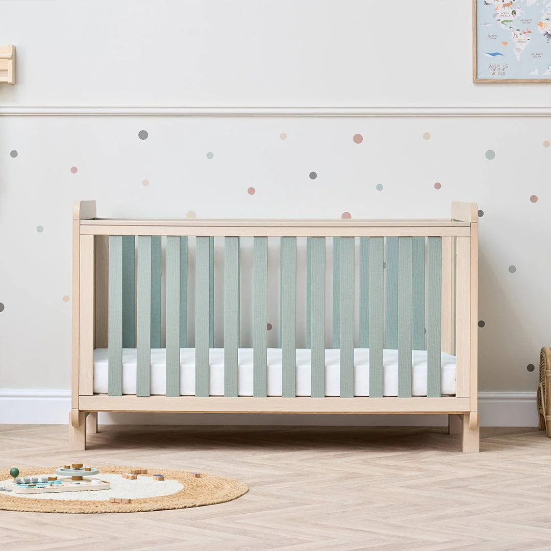 Tutti Bambini Kuba Cot Bed - Golden Oak / Sage Weave - Image 3