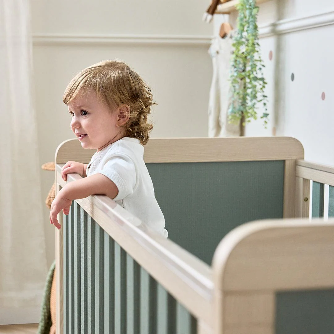 Tutti Bambini Kuba Cot Bed - Golden Oak / Sage Weave - Image 6