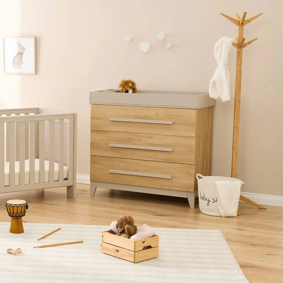 Tutti Bambini Hallee Chest Changer - Mushroom/Golden Oak - Image 2