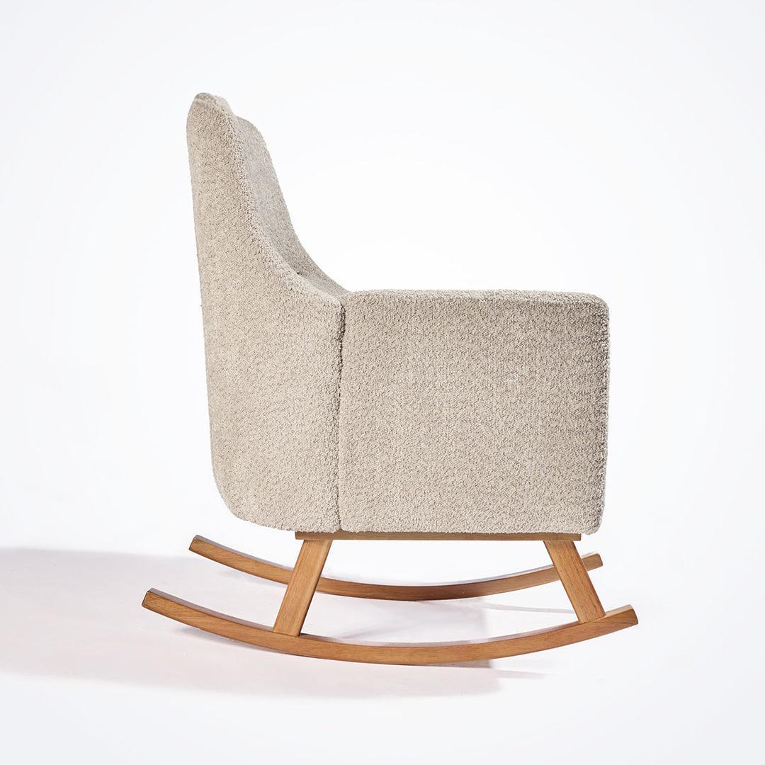 Tutti Bambini Oscar Luxe Rocking Chair & Footstool - Teddy Mushroom - Image 11