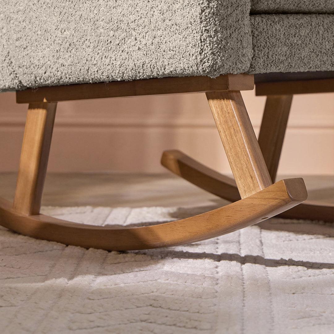 Tutti Bambini Oscar Luxe Rocking Chair & Footstool - Teddy Mushroom - Image 5