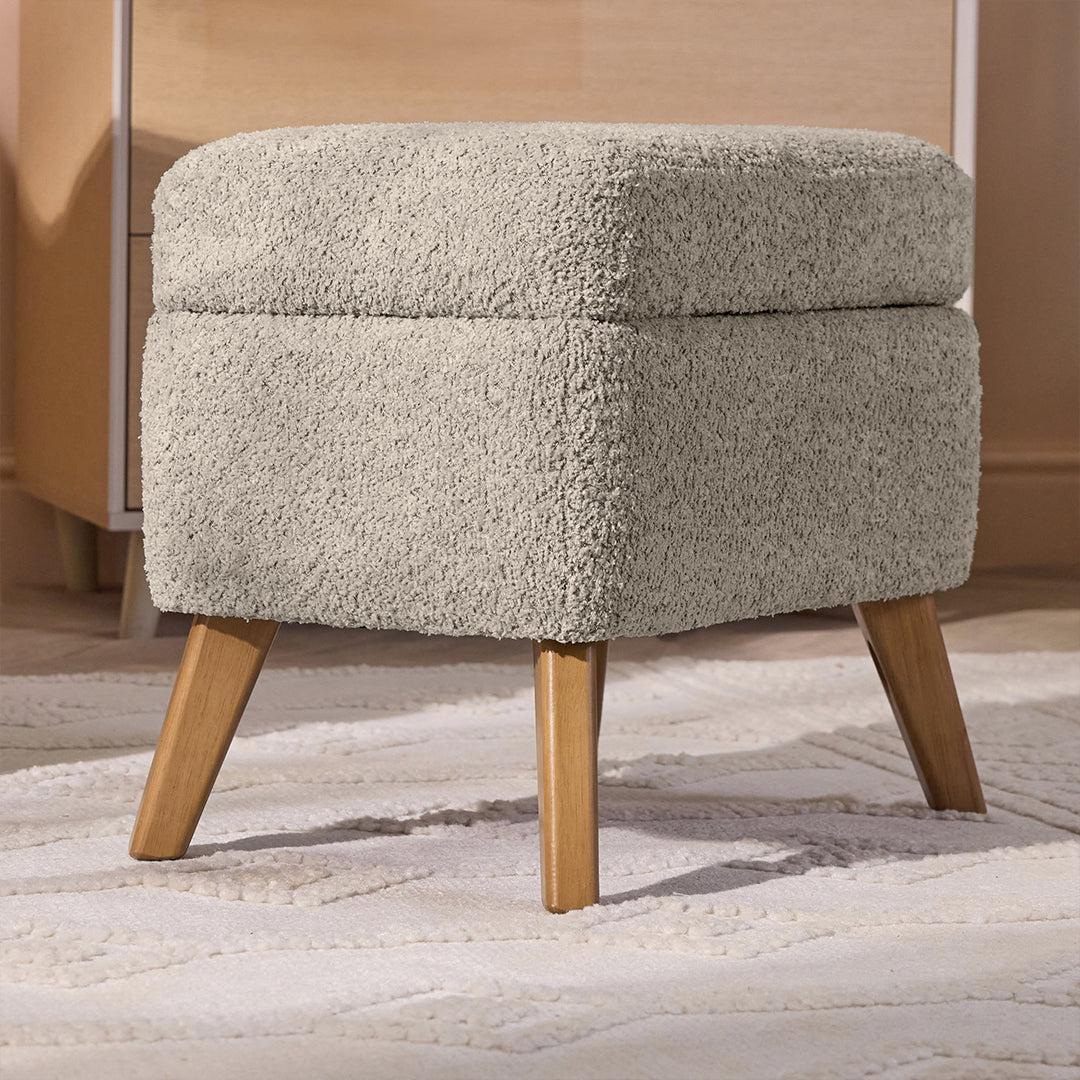 Tutti Bambini Oscar Luxe Rocking Chair & Footstool - Teddy Mushroom - Image 8