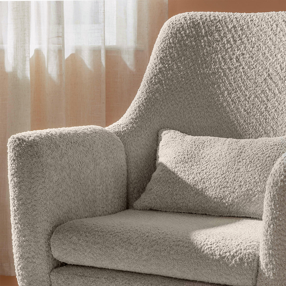 Tutti Bambini Oscar Luxe Rocking Chair & Footstool - Teddy Sage - Image 4