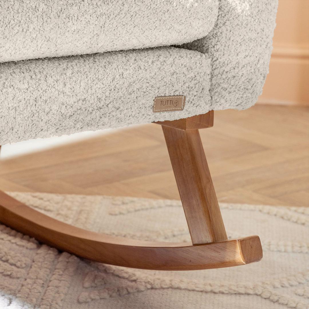 Tutti Bambini Oscar Luxe Rocking Chair & Footstool - Teddy Sage - Image 5