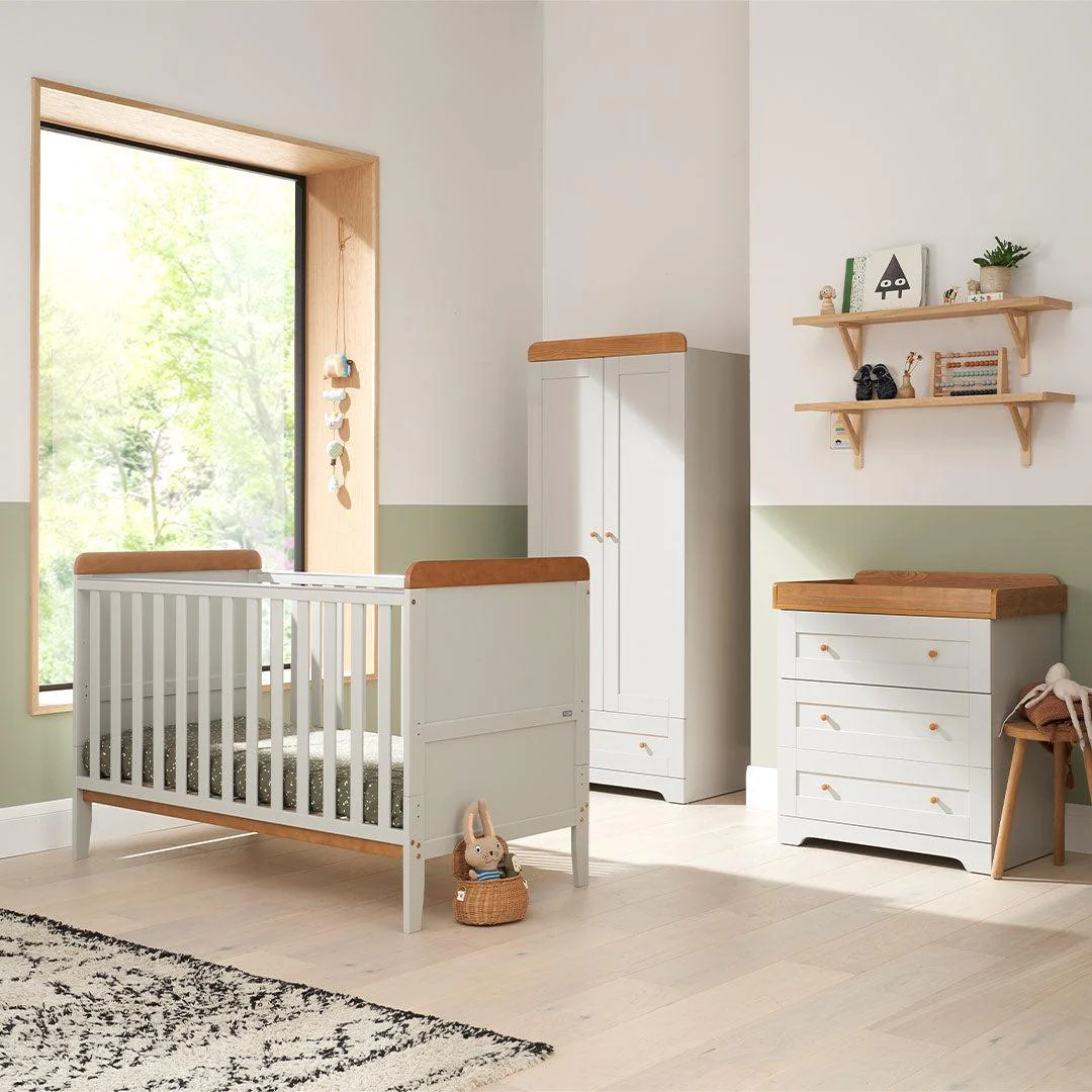 Tutti Bambini Rio 3pc Room Set - Dove Grey/Honey Oak - Image 3